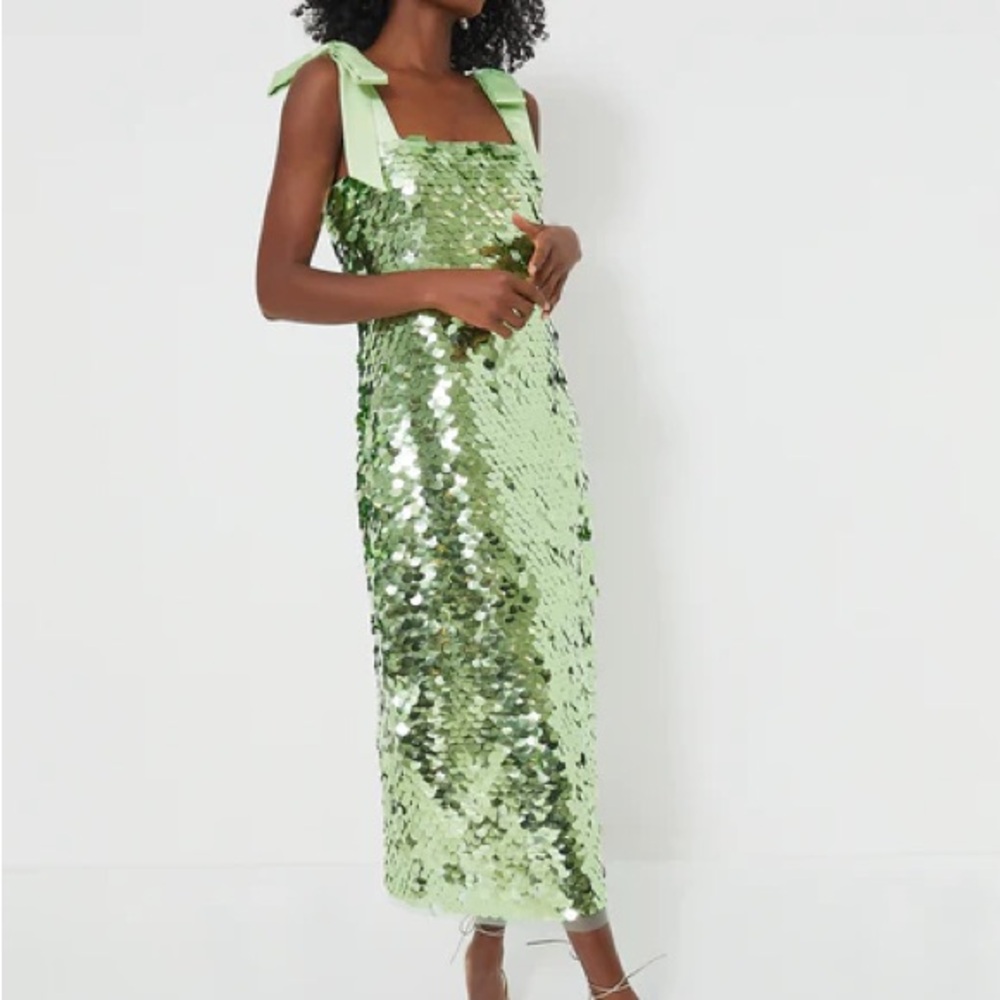 Tuckernuck Green Sequin Midi Dress